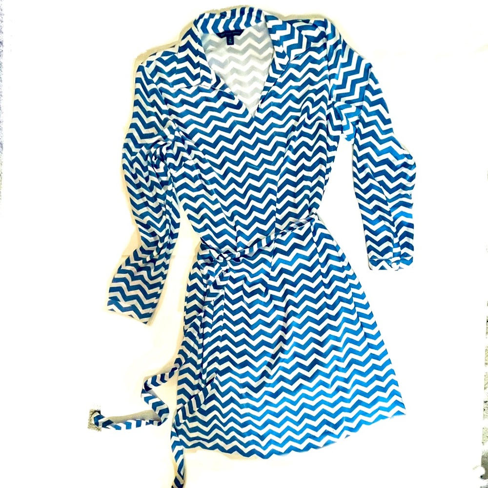 EUC Chevron Shirt dress Brooks Brothers